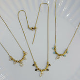 Collana mini quadrifogli