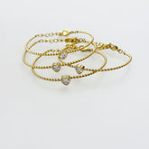 Bracciale cuore bianco