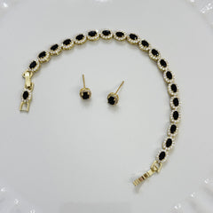 Bracciale ovalino e mini orecchini