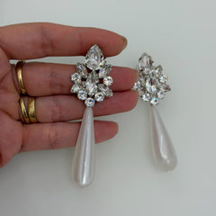 Orecchini in perla e crystal
