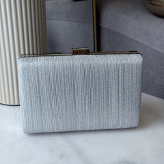 Clutch argento brillantinato