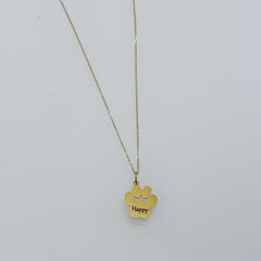 Collana zampa con incisione