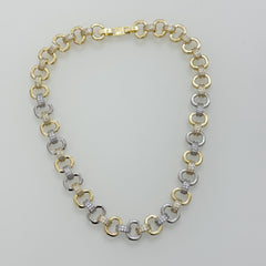 Collana catena bicolore