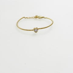 Bracciale cuore bianco