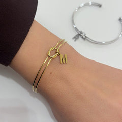 Bracciale nodo con lettera