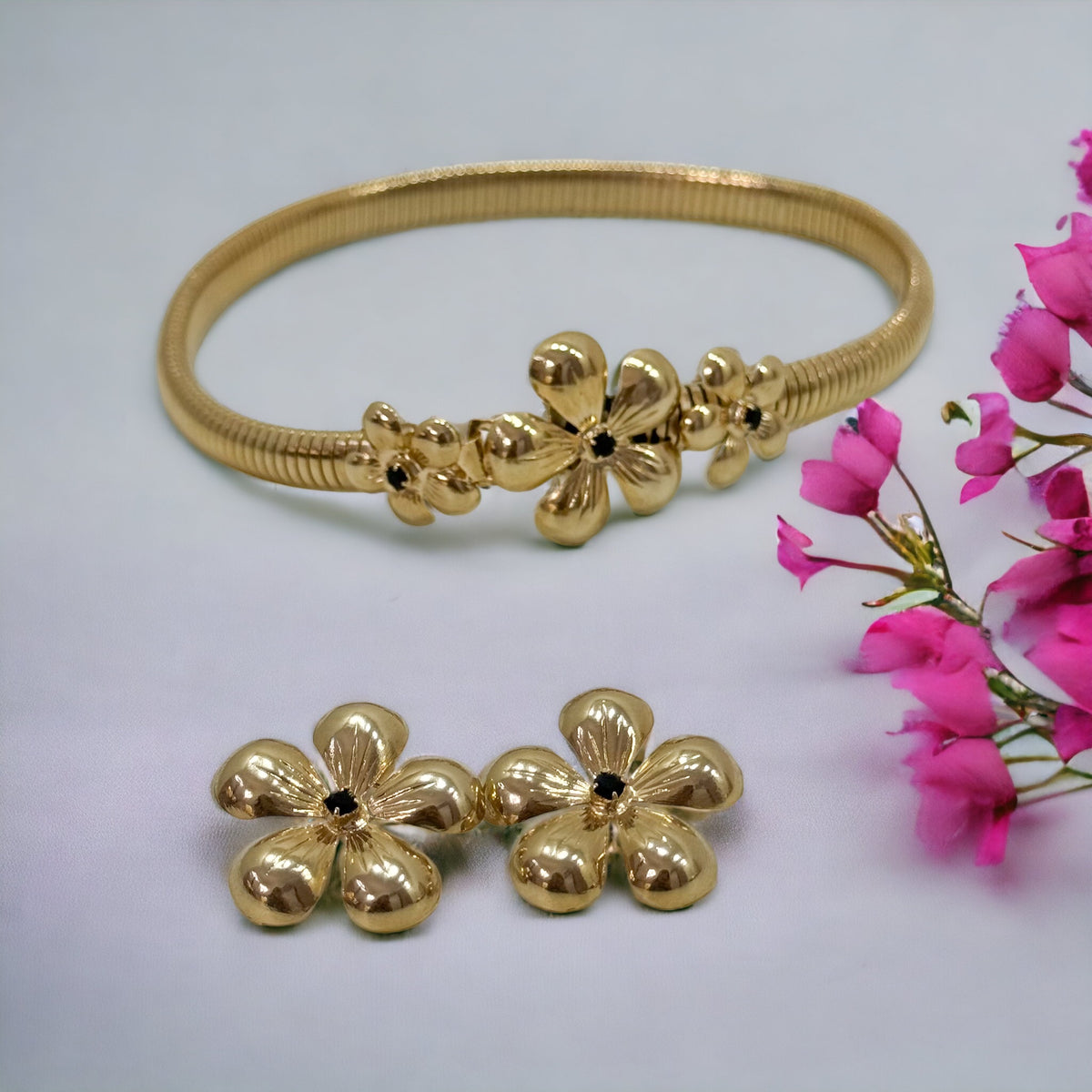 Choker fiori con orecchini