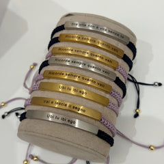 Bracciale cordino e frase