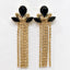 Orecchini con fili in strass