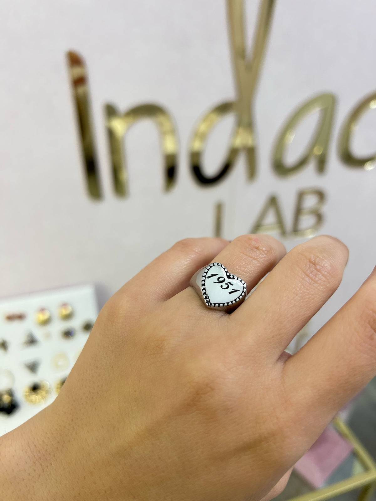 Anello cuore con incisione