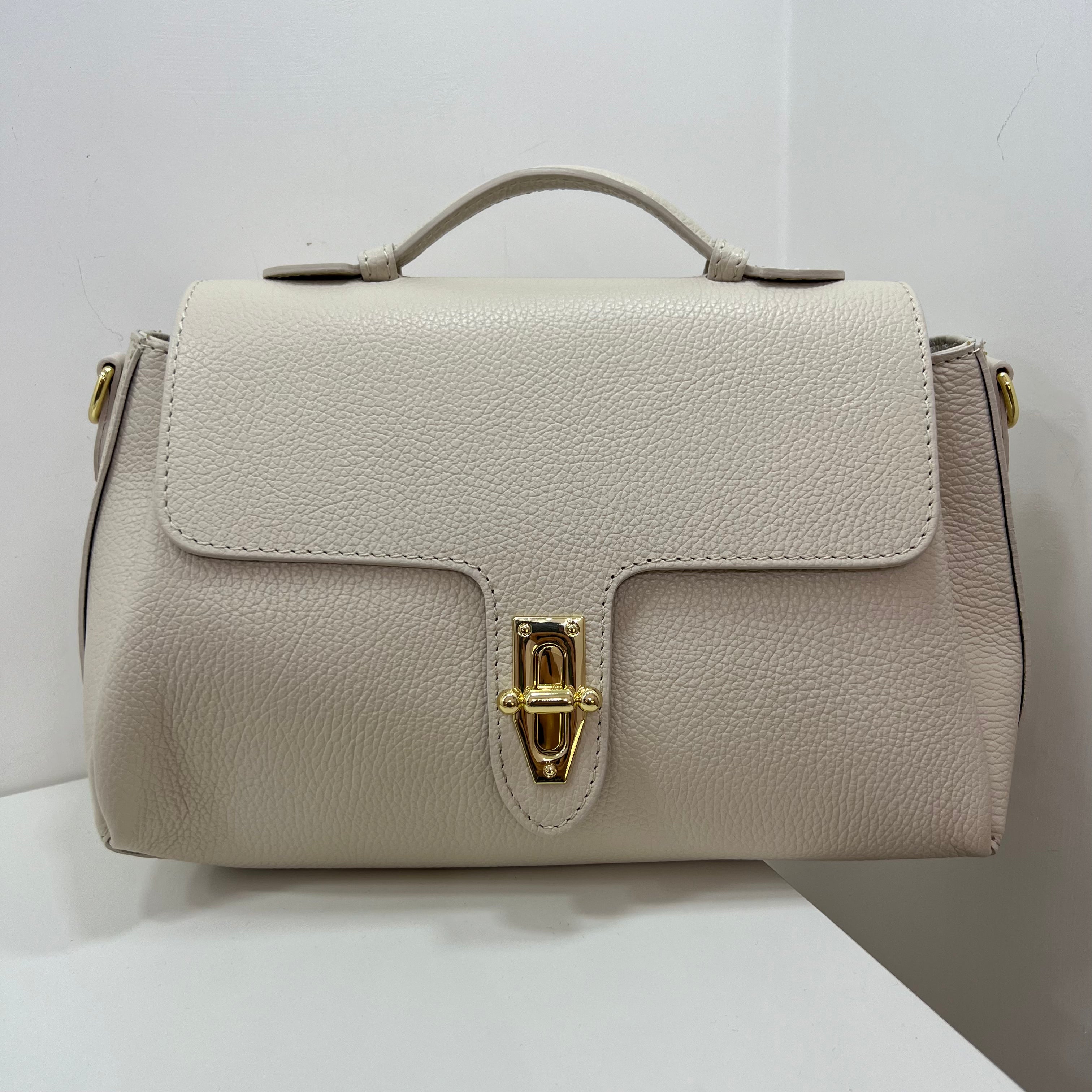 Borsa lucchetto vera pelle